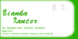 bianka kanter business card